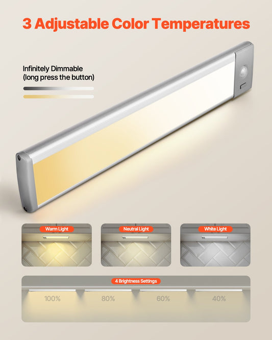 1700 MAH Battery Operated Under Cabinet 2 PCS 40 LED Motion Sensor Lights |Energy Saving