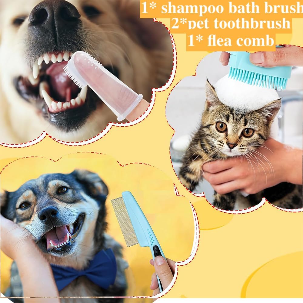 7-in-1 Pet Grooming Kit – Brush, Nail Clippers & Flea Comb for Dogs & Cats
