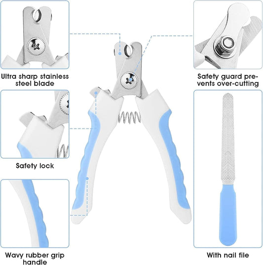 7-in-1 Pet Grooming Kit – Brush, Nail Clippers & Flea Comb for Dogs & Cats