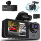 3-Channel Dash Cam 1080P | Front, Rear & Inside Car Camera with Night Vision
