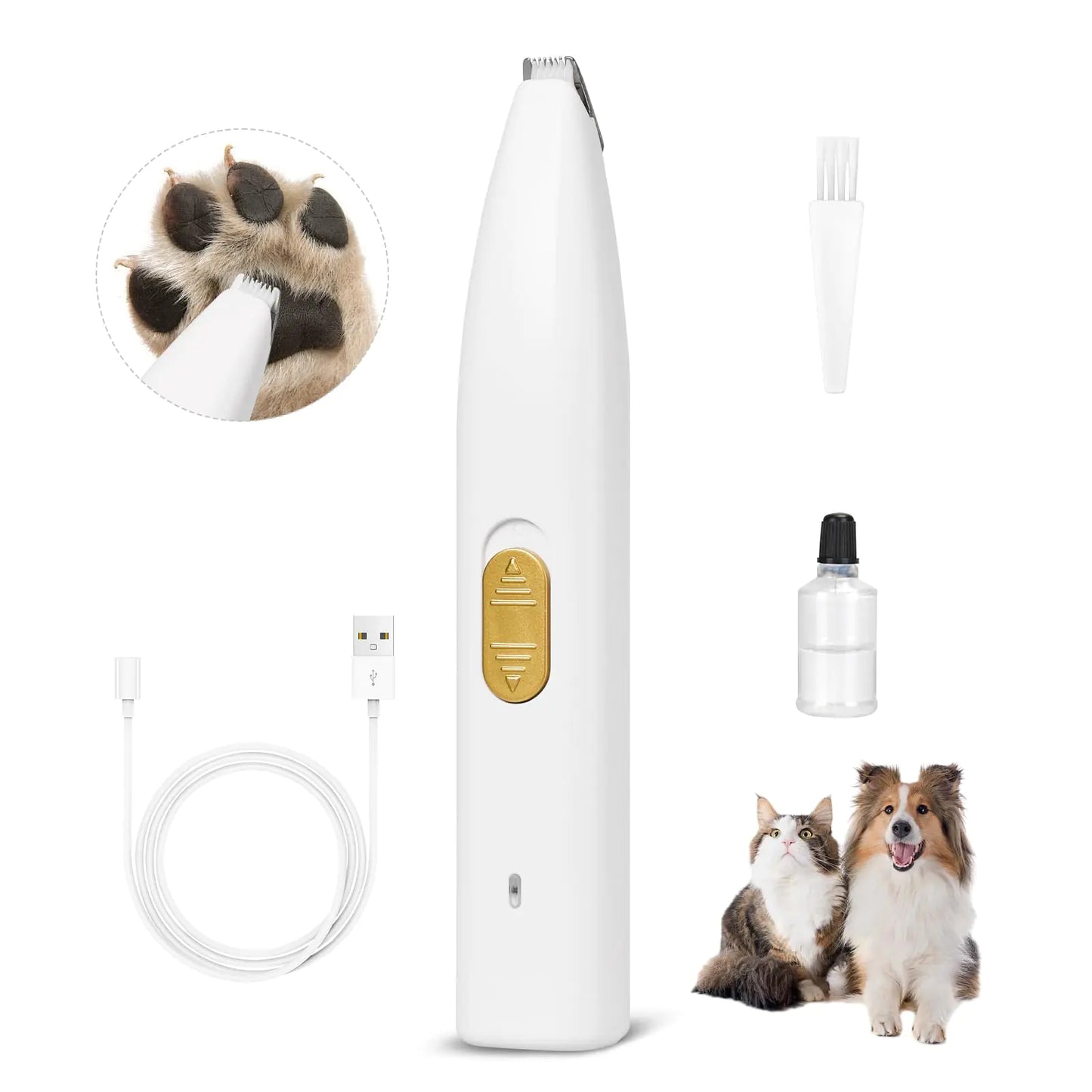 Quiet & Safe Pet Grooming Trimmer – Cordless, Low Noise Hair Clipper for Cats & Dogs